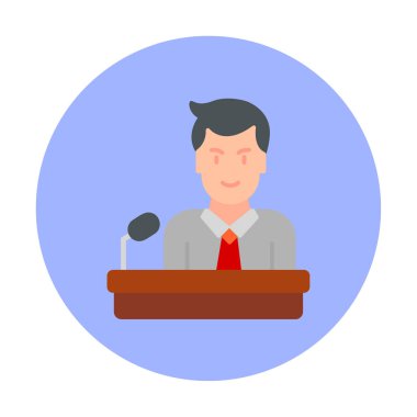 Konferans simgesi, vektör çizimi 