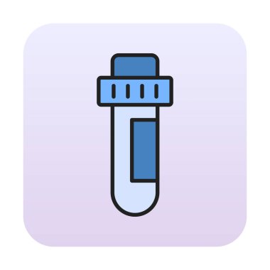 Modern eğitim ikonunun vektör çizimi. Test Tübü                                   