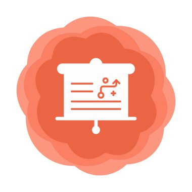 Basit Strateji simgesi, vektör illüstrasyonu