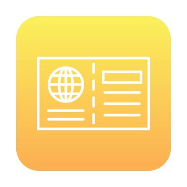 Kartpostal simgesi, vektör illüstrasyonu basit tasarım