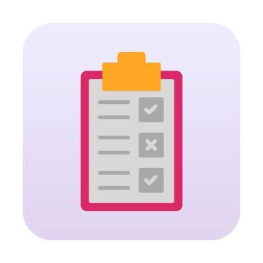 Kontrol listesi olan pano simgesi, vektör illüstrasyon tasarımı  