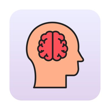 trend biçimli arkaplanda beyin simgesi