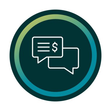 Sohbet düz simgesi, vektör illüstrasyonu