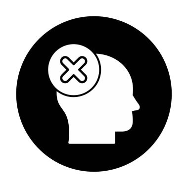 Yanlış vektör düz simgesi düşün 