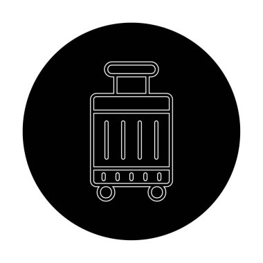 bavul ikonu vektör illüstrasyonu 