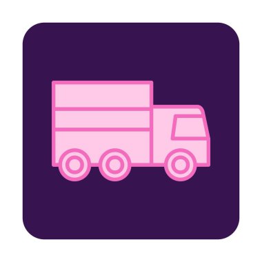 kamyon simgesi, vektör illüstrasyonu