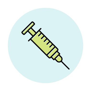 Enjeksiyon şırınga simgesi, vektör illüstrasyonu 