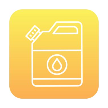 Yağ tenekesi simgesi. Web tasarımı için basit yakıt vektör simgesi çizimi                                