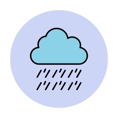 yağmur simgesi, vektör illüstrasyonu  
