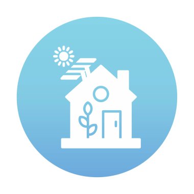 Eco house simge vektör çizim