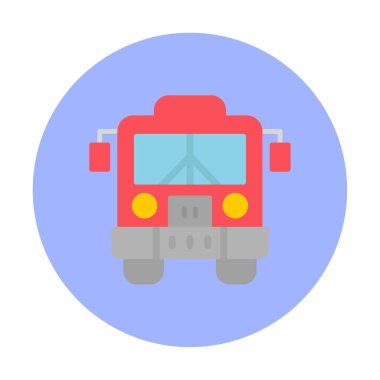 Toplu Taşımacılık web simgesi, vektör illüstrasyonu