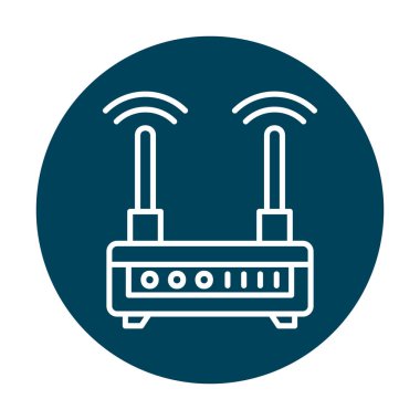  Wi-fi yönlendirici vektör illüstrasyonu