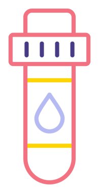 Kan Test Ağı simgesi, vektör illüstrasyonu