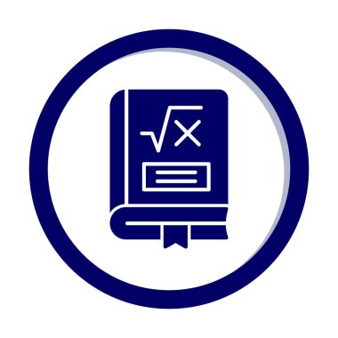 Matematik kitabı. Web simgesi basit illüstrasyon                         
