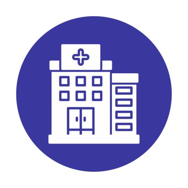 Hastane simgesi, vektör illüstrasyonu