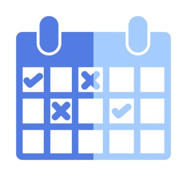 Takvim simgesi vektör illüstrasyonu