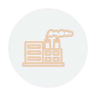 Nükleer santral ikon vektörü. İnce çizgi işareti. izole edilmiş sınır sembolü çizimi