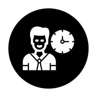 Çalışma Zamanı web simgesi vektör illüstrasyonu