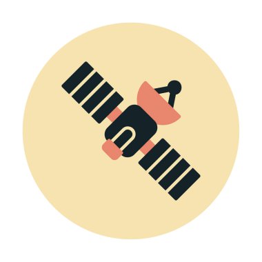 Uydu Simgesi, vektör illüstrasyonu 