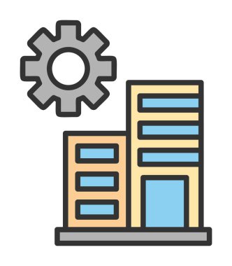 Bakım daireleri simge vektör illüstrasyonu 