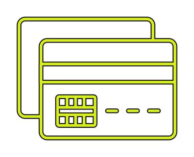 soyut düz kredi kartı resimleme  