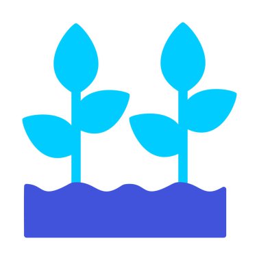 Büyüyen Bitkiler web simgesi, vektör illüstrasyonu 