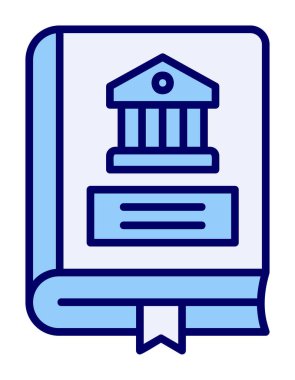 Tarih kitabı simgesinin vektör illüstrasyonu