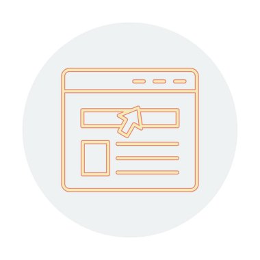 Web sayfası simgesi, vektör illüstrasyonu