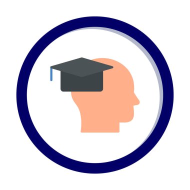 düz eğitim ikonu vektör illüstrasyon tasarımı