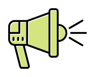 hoparlör, megafon simgesi. vektör çizim.  