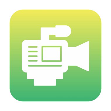 video kamera simgesi, vektör illüstrasyonu basit tasarım