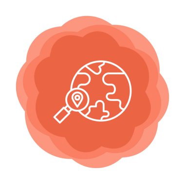 Büyütücü cam çizgi simgesi, arama konsepti