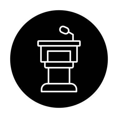 Podyum simgesinin vektör illüstrasyonu 