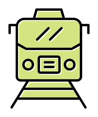 tren simgesi, vektör illüstrasyonu 