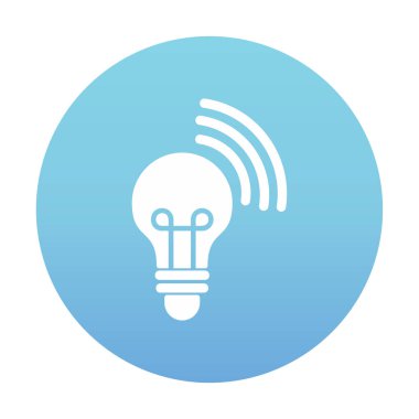 Akıllı ampul ikonu vektör illüstrasyonu 