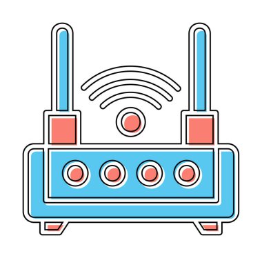  Wi-fi yönlendirici vektör illüstrasyonu