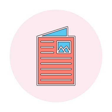 Broşür simgesi vektör illüstrasyonu