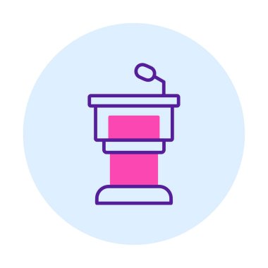 Podyum simgesinin vektör illüstrasyonu 