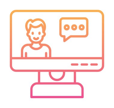 TV haber simgesi, vektör illüstrasyonu basit tasarım