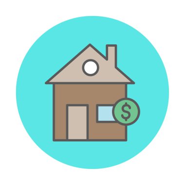 Emlak simgesi vektör illüstrasyon grafik şablonu 