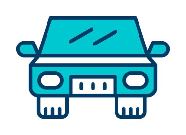 Araba düz simgesi. Vektör çizim 