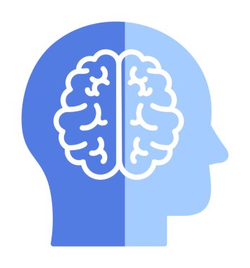 düz beyin ikonu vektör illüstrasyon tasarımı