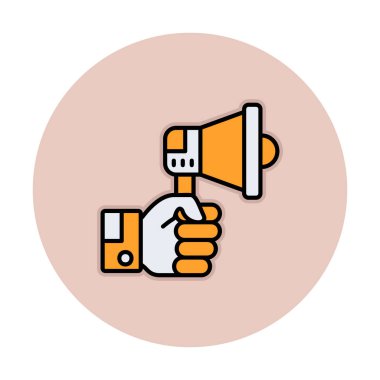 hoparlör, megafon simgesi. vektör çizim.  