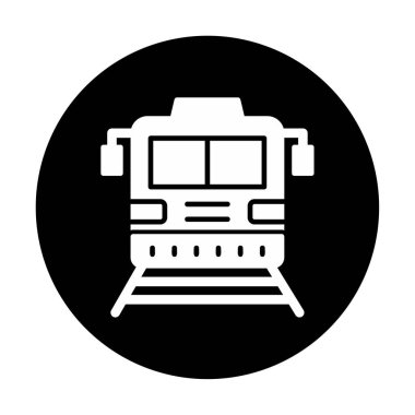 tren simgesi, vektör illüstrasyonu 