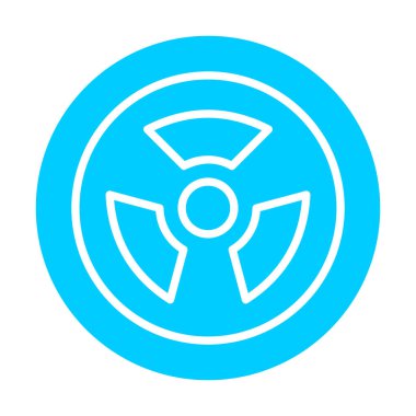 Radyasyon işareti. Web simgesi basit tasarım