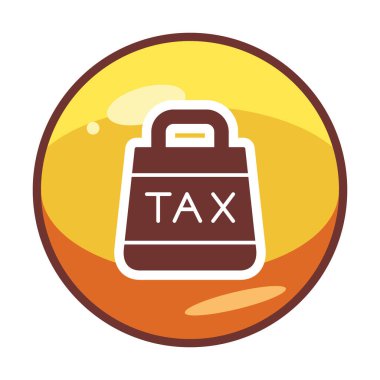 Alışveriş poşeti simgesi, vektör illüstrasyonu basit tasarım