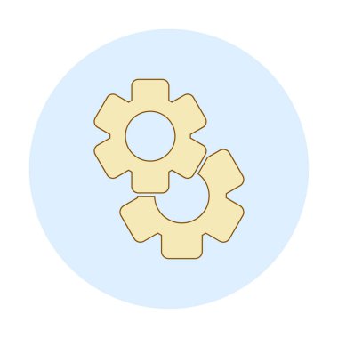 Gears'ı web simgesi, vektör çizim 