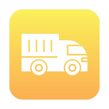 kamyon simgesi, vektör illüstrasyonu