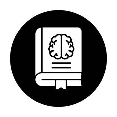 Nöroloji Kitabı web simgesi vektör illüstrasyonu