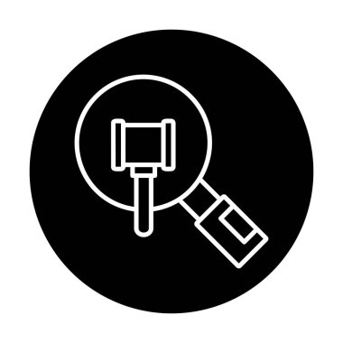 Büyütücü cam çizgi simgesi, arama konsepti